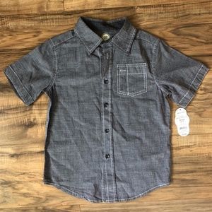 NWT - Black Gingham Short Sleeve Button Down S